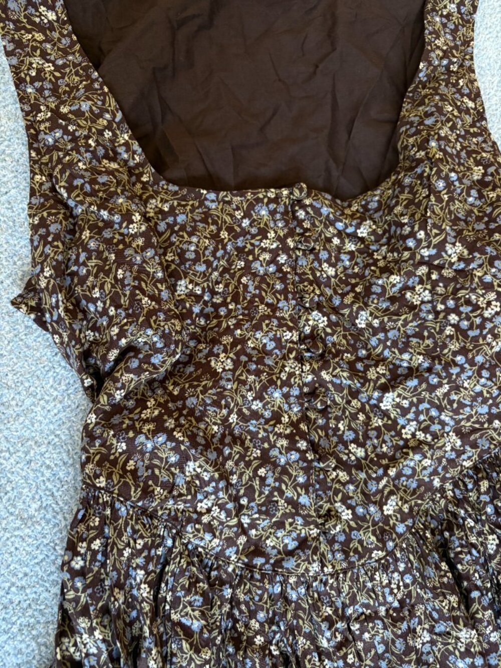 Nobody's Child Ditsy Floral Drop Waist Cora Midi Dress | Fits Like US 8 / M - Picture 5 of 6